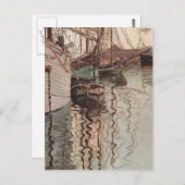 Egon Schiele - Hafen von Triest Postkarte (Vorne/Hinten)