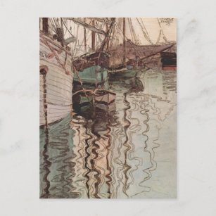 Egon Schiele - Hafen von Triest Postkarte