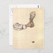 Egon Schiele - Handstudie Postkarte (Vorne/Hinten)