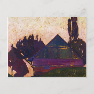 Egon Schiele - Haus zwischen Bäumen I Postkarte