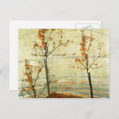 Egon Schiele - Herbstbäume Postkarte (Vorne/Hinten)