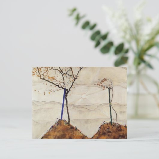 Egon Schiele - Herbstsonne Postkarte (Stehend Vorderseite)