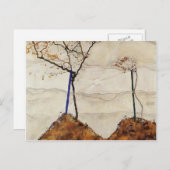 Egon Schiele - Herbstsonne Postkarte (Vorne/Hinten)