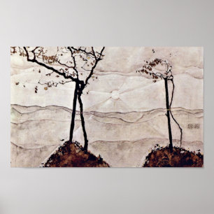 Egon Schiele - Herbstsonne und Bäume Poster