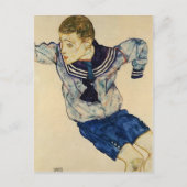 Egon Schiele - Junge in einem Sailor-Anzug Postkarte (Vorderseite)
