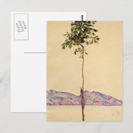 Egon Schiele - Kastanienbaum am Bodensee Postkarte (Vorne/Hinten)