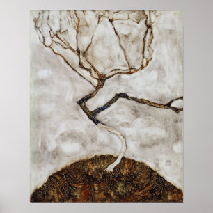 Egon Schiele kleiner Baum im Späten Herbst Poster
