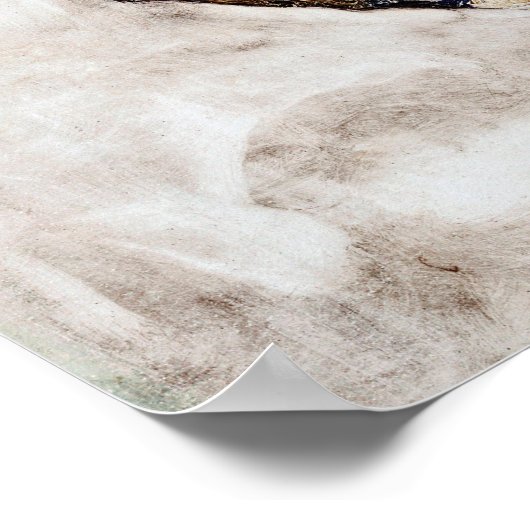 Egon Schiele - kleiner Baum im Spätherbst Poster (Ecke)