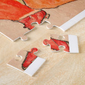 Egon Schiele - Knetfrau in orangefarbenem Kleid Puzzle (Seite)