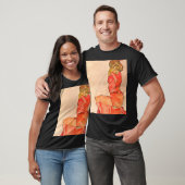 Egon Schiele - kniende Frau im orange Rot-Kleid T-Shirt (Unisex)