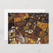 Egon Schiele Krumau Halbmond der Häuser Postkarte (Vorne/Hinten)