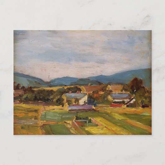 Egon Schiele - Landschaft in Niederösterreich Postkarte (Vorderseite)