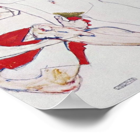 Egon Schiele - Liebhaber Poster (Ecke)