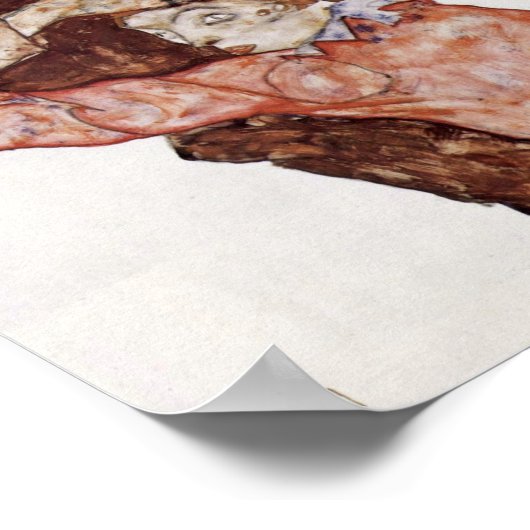 Egon Schiele - Liebhaber Poster (Ecke)