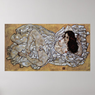 Egon Schiele - liegenfrau Poster