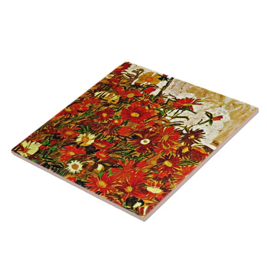 Egon Schiele Malerei, Feld der Blume Fliese (Seite)