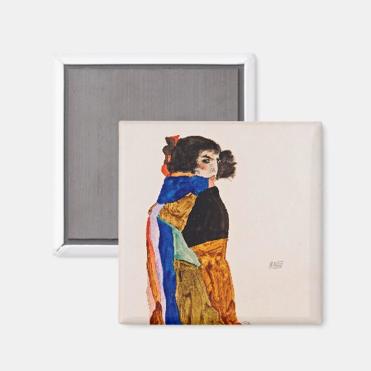Egon Schiele - Moa Magnet (Vorderseite/Rückseite)