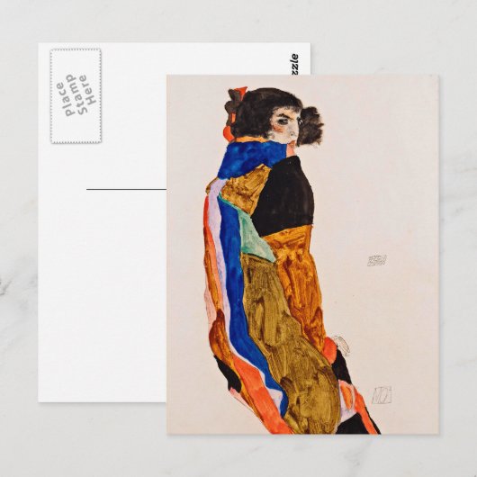 Egon Schiele - Moa Postkarte (Vorne/Hinten)