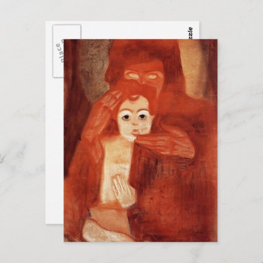 Egon Schiele - Mutter und Kind (Madonna) Postkarte (Vorne/Hinten)