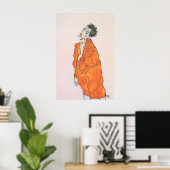 Egon Schiele 'Orange Jacket' Print Expressionism Poster (Heimbüro)