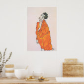 Egon Schiele 'Orange Jacket' Print Expressionism Poster (Küche)