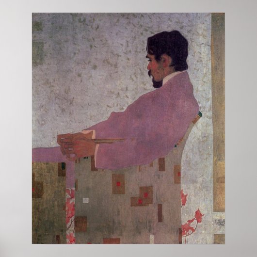 Egon Schiele Portrait des Malers Anton Peschka Poster (Vorne)
