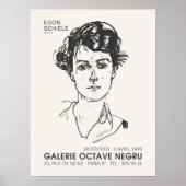 Egon Schiele Portrait einer Ausstellung junger Fra Poster (Vorne)