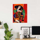 Egon Schiele - Portrait einer Frau Poster (Heimbüro)