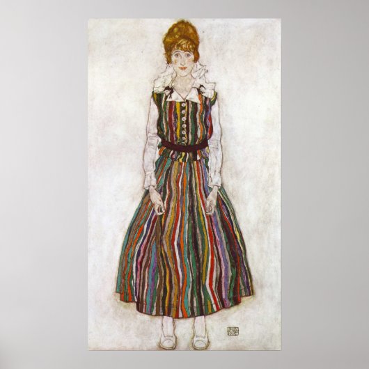 Egon Schiele Portrait of Edith Schiele Poster (Vorne)