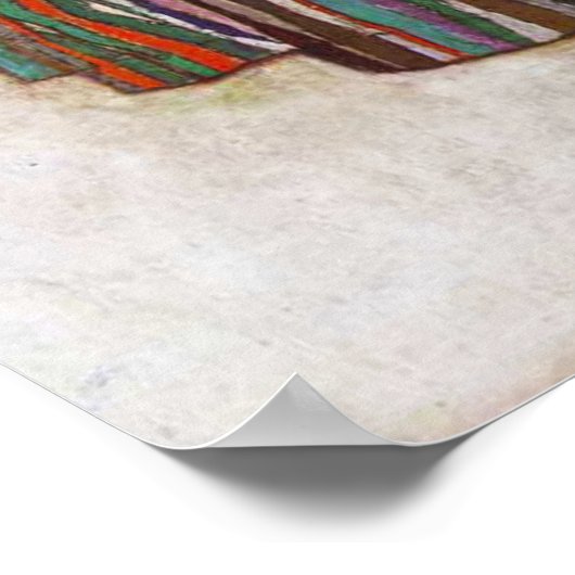 Egon Schiele Portrait of Edith Schiele Poster (Ecke)