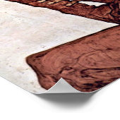 Egon Schiele - Portrait von Arthur Roessler Poster (Ecke)