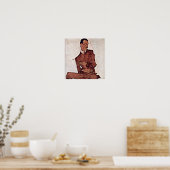 Egon Schiele - Portrait von Arthur Roessler Poster (Küche)