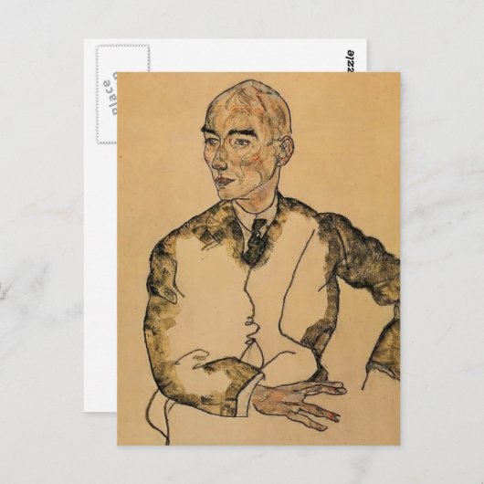 Egon Schiele - Portrait von Dr. Viktor Ritter Baue Postkarte (Vorne/Hinten)