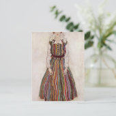 Egon Schiele - Portrait von Edith Schiele Postkarte (Stehend Vorderseite)