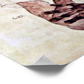 Egon Schiele - Portrait von Erwin von Graff Poster (Ecke)