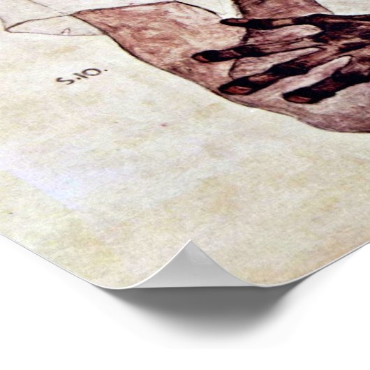 Egon Schiele - Portrait von Erwin von Graff Poster (Ecke)