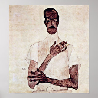 Egon Schiele - Portrait von Erwin von Graff Poster