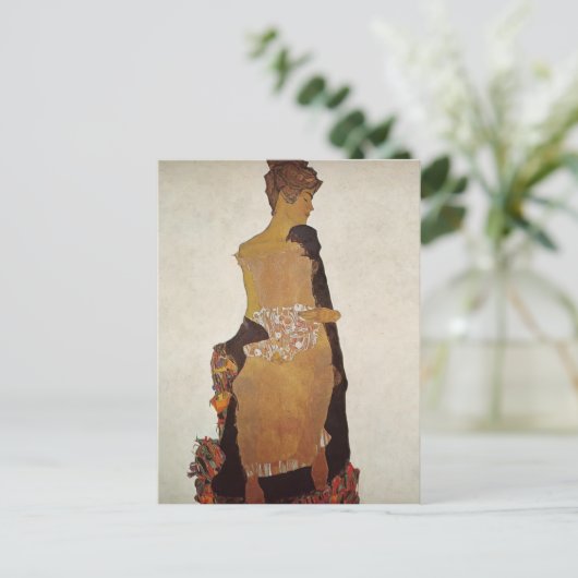 Egon Schiele - Portrait von Gerti Schiele Postkarte (Stehend Vorderseite)