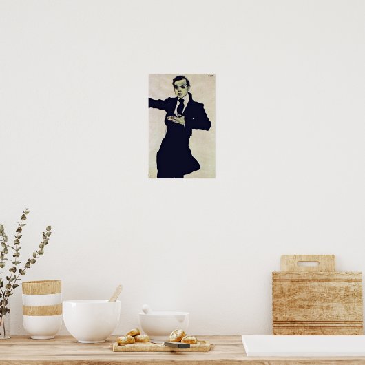 Egon Schiele - Portrait von Max Oppenheimer Poster (Küche)