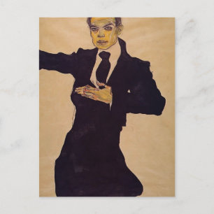 Egon Schiele - Portrait von Painter Max Oppenheime Postkarte