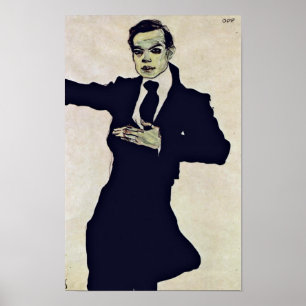 Egon Schiele - Porträt von maximalem Oppenheimer Poster