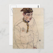 Egon Schiele - Russischer Gefangener des Krieges Postkarte (Vorne/Hinten)