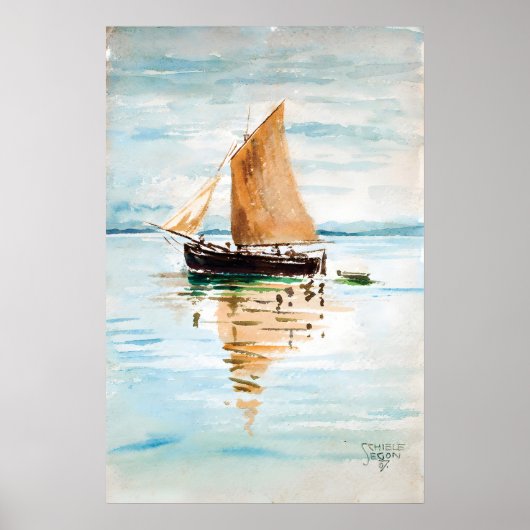 Egon Schiele Sailing Boat Print Expressionist Poster (Vorne)