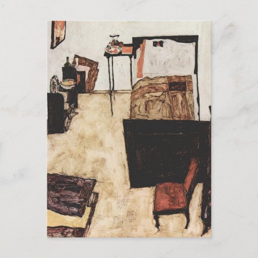 Egon Schiele - Schieles Zimmer in Neulengbach Postkarte (Vorderseite)