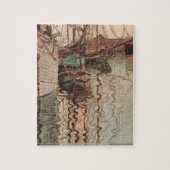 Egon Schiele - Segelboote in wellenbewegtem Wasser Puzzle (Vertikal)