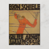 Egon Schiele - Selbstportrait als St. Sebastian Postkarte (Vorderseite)