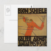 Egon Schiele - Selbstportrait als St. Sebastian Postkarte (Vorne/Hinten)