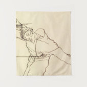 Egon Schiele - Selbstportrait als St Sebastian Wandteppich (Vorderseite)