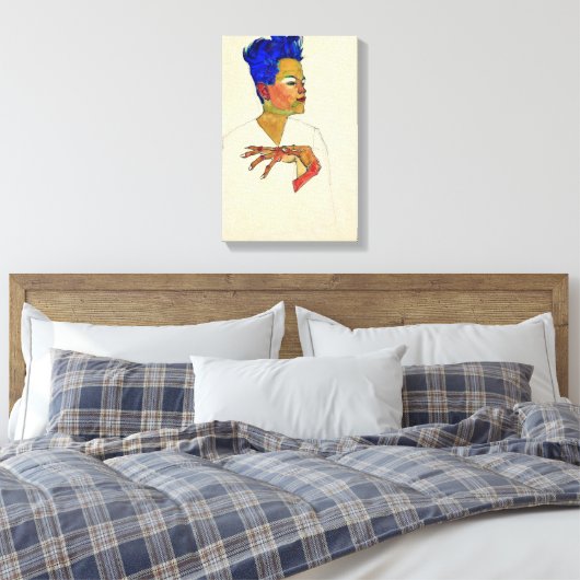 Egon Schiele Selbstportrait Leinwanddruck (Insitu (Schlafzimmer))