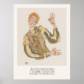 Egon Schiele Selbstportrait mit Armlets Art Poster (Vorne)